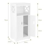 3-Tier Bathroom Storage Unit - White Organizer