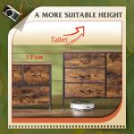WLIVE Rustic Brown 5-Drawer Fabric Cabinet