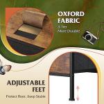 WLIVE Rustic Brown 5-Drawer Fabric Cabinet