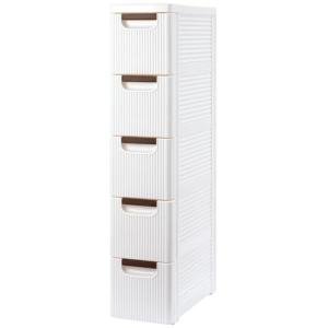 Mobile Narrow Bathroom Cabinet with 5 Drawers