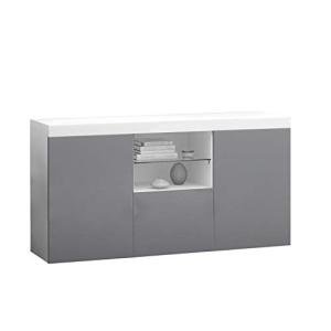 Modern Grey Sideboard with RGB LED Lights