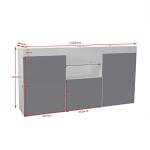 Modern Grey Sideboard with RGB LED Lights