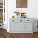 Large Wooden Buffet Sideboard with Adjustable Shelves