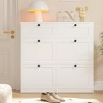 VOWNER Freestanding Shoe Cabinet with Flip Drawers