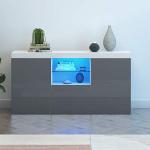Modern Grey Sideboard with RGB LED Lights