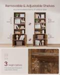 VASAGLE 6-Tier Tall Bookcase with Doors