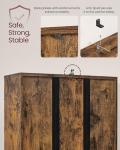 VASAGLE 6-Tier Tall Bookcase with Doors