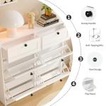 VOWNER Freestanding Shoe Cabinet with Flip Drawers