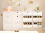 VOWNER Freestanding Shoe Cabinet with Flip Drawers