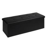 Black Folding Storage Bench and Toy Chest