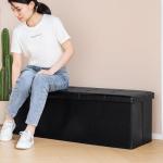 Black Folding Storage Bench and Toy Chest