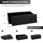 Black Folding Storage Bench and Toy Chest