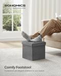 Dark Grey Storage Ottoman and Bench by SONGMICS