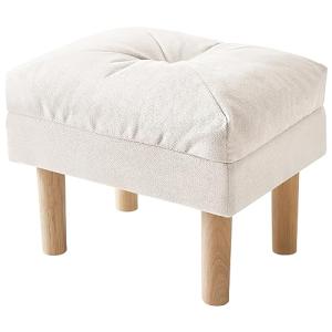 YMYNY Small Beige Ottoman Foot Stool