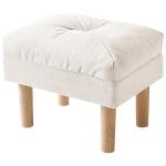 YMYNY Small Beige Ottoman Foot Stool