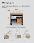 Beige Pouffe Footstool Storage Ottoman with Lid