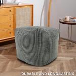 Charcoal Jumbo Cord Footstool for Modern Living