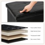 Black Folding Storage Bench and Toy Chest
