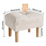 YMYNY Small Beige Ottoman Foot Stool