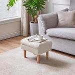 YMYNY Small Beige Ottoman Foot Stool