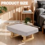 Exquilnova Light Gray Pouffe Foot Stool
