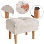 YMYNY Small Beige Ottoman Foot Stool