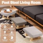 Exquilnova Light Gray Pouffe Foot Stool