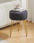 IBUYKE Velvet Round Footrest & Makeup Stool