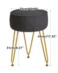 IBUYKE Velvet Round Footrest & Makeup Stool