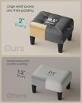 SONGMICS Thick Cushion Ottoman in Slate Grey & Black