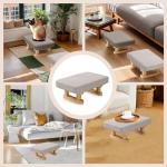 Exquilnova Light Gray Pouffe Foot Stool