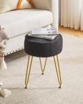 IBUYKE Velvet Round Footrest & Makeup Stool