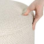 WOLTU Cream White Round Storage Stool 39cm