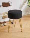 IBUYKE Velvet Round Footrest & Makeup Stool