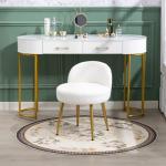 Elegant Gold Leg Makeup Vanity Stool Chair
