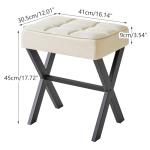 IBUYKE Stylish Square Makeup Stool with Footrest