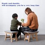 Aibiju Padded Wooden Footstool with Removable Cover