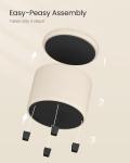 SONGMICS Round Ottoman with Storage - Light Beige