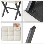 IBUYKE Stylish Square Makeup Stool with Footrest