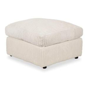 Cream Jumbo Cord Footstool - Large Size