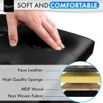 Stylish Black Faux Leather Foldable Storage Ottoman