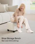 Velvet Cube Storage Ottoman in Cream White