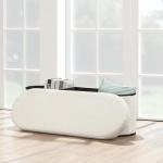 Stylish Folding Ottoman Storage Bench in White