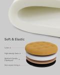 Yellow Round Linen Storage Ottoman Stool