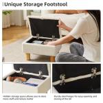 Aibiju White Faux Fur Storage Footstool