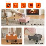 Brian & Dany Gray Linen Foot Stool and Ottoman