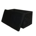 Libbi Lou Black Velvet Foldable Footstool & Storage