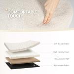 Stylish Folding Ottoman Storage Bench in White