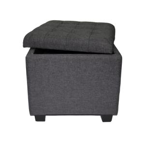 Stylish Dune-Grey Ottoman Storage Box & Stool