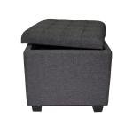 Requena Storage Ottoman Pouffe - Linen Dune Grey